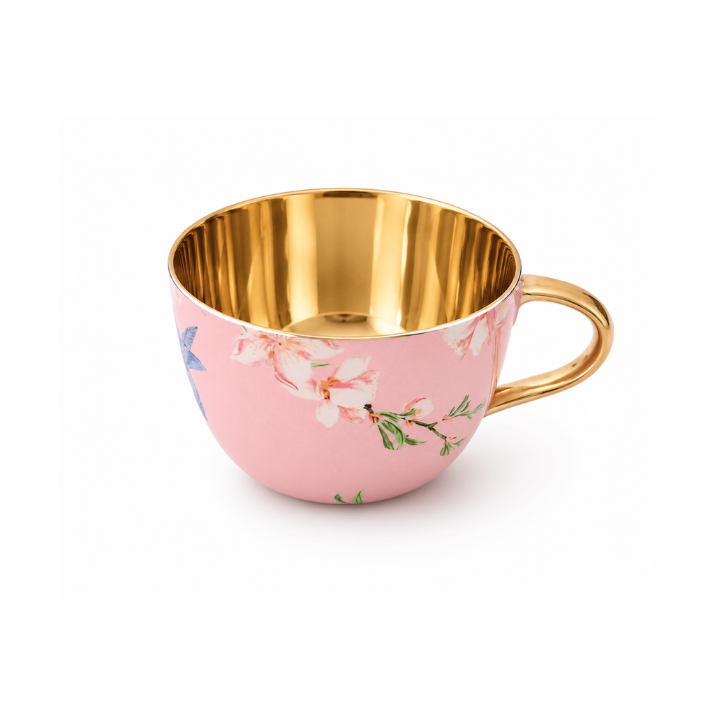 Humming Tea Cups | Set of 2 | Pink & White
