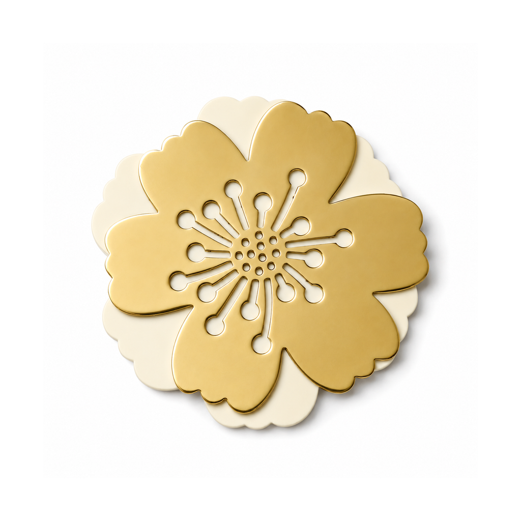 Gilded Tea Set with Coasters |  Gift Box  | Set of 9